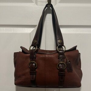 Coach Dark Brown Leather Shoulder Bag